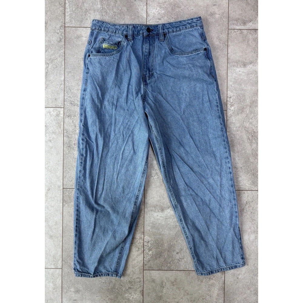 Empyre Size 30 Light Wash Baggy Straight Leg Y2K Jeans Streetwear Skater Punk